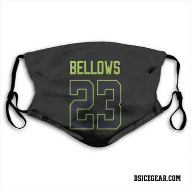 Black Dallas Stars Brian Bellows   Face Mask