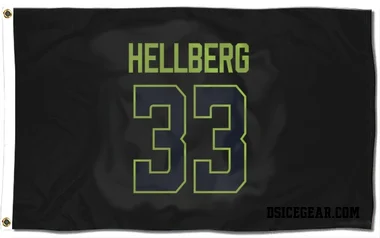 Black Dallas Stars Magnus Hellberg   Flag (3 X 5)