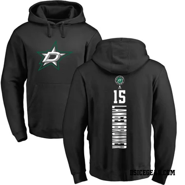 Black Men's Jamie Langenbrunner Dallas Stars Branded Backer Pullover Hoodie