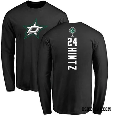 Black Men's Roope Hintz Dallas Stars Backer Long Sleeve T-Shirt -