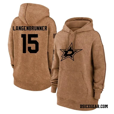 Brown Women's Jamie Langenbrunner Dallas Stars 2023 Salute to Service Pullover Hoodie