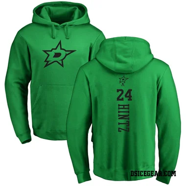 Green Men's Roope Hintz Dallas Stars Branded Kelly One Color Backer Pullover Hoodie