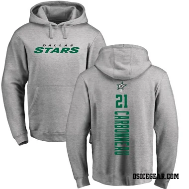 Men's Guy Carbonneau Dallas Stars Branded Ash Backer Pullover Hoodie