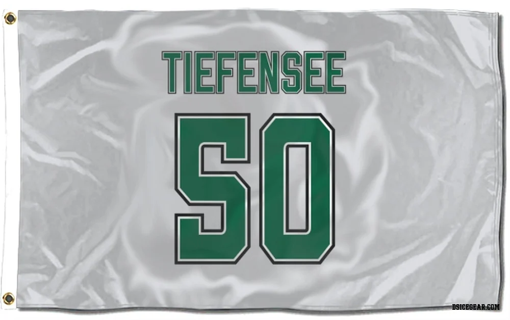White Dallas Stars Arno Tiefensee   Flag (3 X 5)