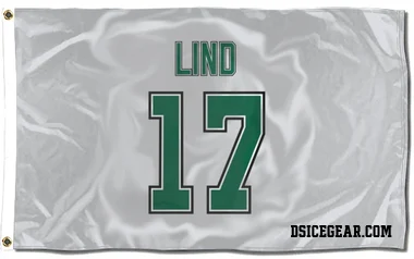 White Dallas Stars Kole Lind   Flag (3 X 5)