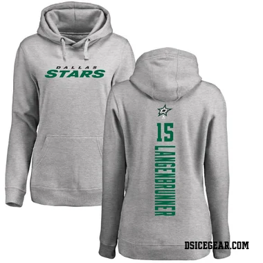 Women's Jamie Langenbrunner Dallas Stars Branded Ash Backer Pullover Hoodie